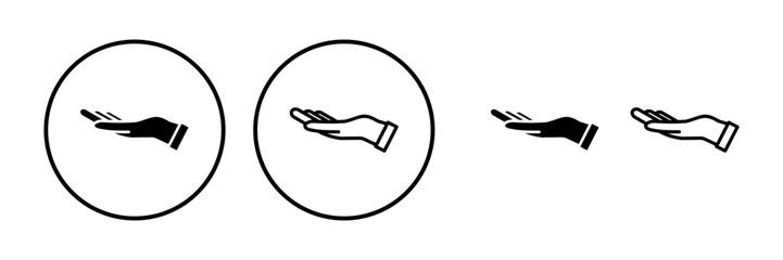 Hand icon vector. hand symbols. palm