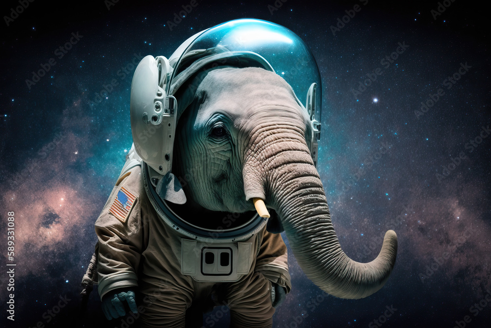 Poster elephant in the universe- generative ai
