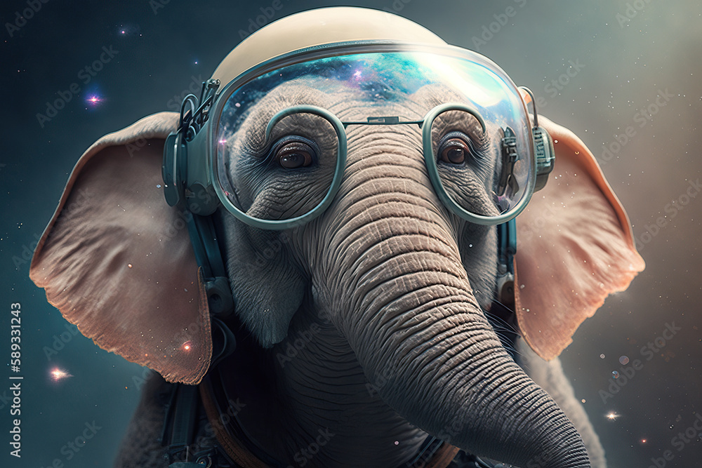 Poster elephant in the universe- generative ai