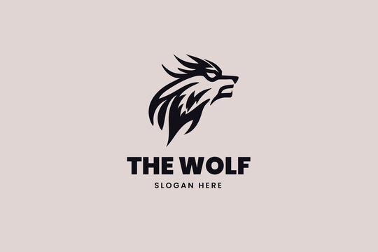 wolf logo, animal vector, business brand