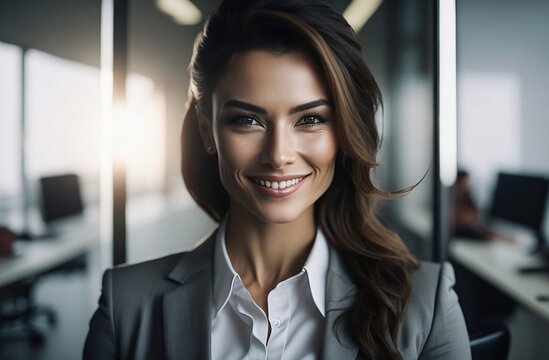 Beautiful business woman smiling
