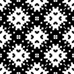 Black and white abstract patterns.Seamless monochrome repeating pattern for web page, textures, card, poster, fabric, textile.