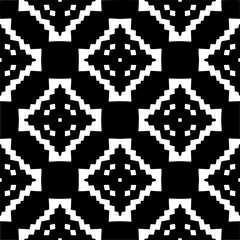 Black and white abstract patterns.Seamless monochrome repeating pattern for web page, textures, card, poster, fabric, textile.