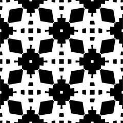 Black and white abstract patterns.Seamless monochrome repeating pattern for web page, textures, card, poster, fabric, textile.
