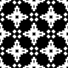 Fototapeta na wymiar Black and white abstract patterns.Seamless monochrome repeating pattern for web page, textures, card, poster, fabric, textile.