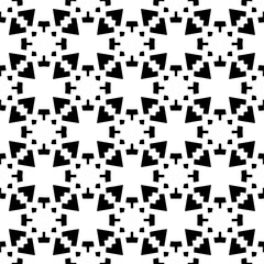 Obraz premium Black and white abstract patterns.Seamless monochrome repeating pattern for web page, textures, card, poster, fabric, textile.