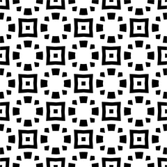 Obraz na płótnie Canvas Black and white abstract patterns.Seamless monochrome repeating pattern for web page, textures, card, poster, fabric, textile.