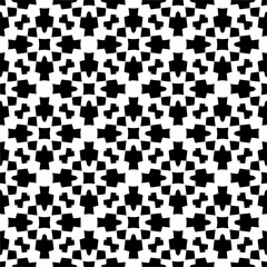 Fototapeta premium Dark background with abstract shapes. Black and white texture. Seamless monochrome repeating pattern for web page, textures, card, poster, fabric, textile.