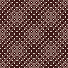 Diagonal checkered seamless pattern. Repeated diamond ornamental abstract background. Outline grid digital paper