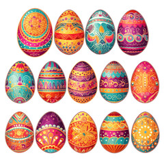 Easter eggs vector clipart - Generative AI