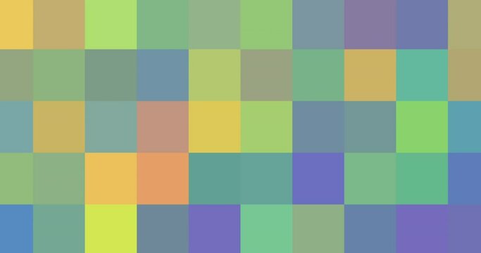 Animated multicolored pixel background. 4K resolution abstract pixel motion design transition.