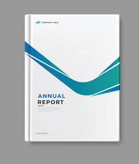 Business annual report template cover design