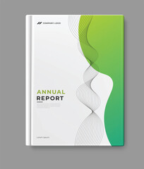 Business annual report template cover design
