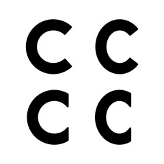 Copyright icon vector illustration. copyright sign and symbol