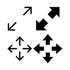 Fullscreen Icon vector illustration. Expand to full screen sign and symbol. Arrows symbol