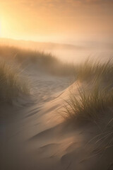 Serenity at Sunrise - A Minimalist Coastal Scene. Generative Ai