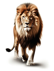 Plakat Lion Illustration, realistic, graphical resource for logo design, posters, t shirts, graphic design. Generative AI