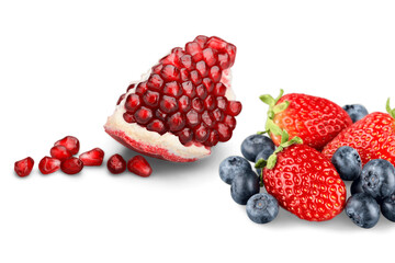 Berries on transparent background 
