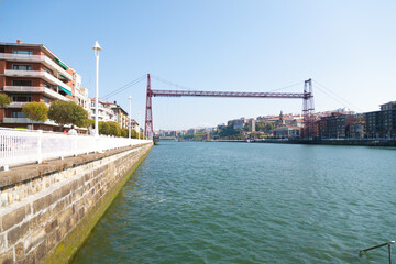 Vizcaya bridge between Portugalete and Las Arenas, Spain