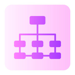 flow chart gradient icon