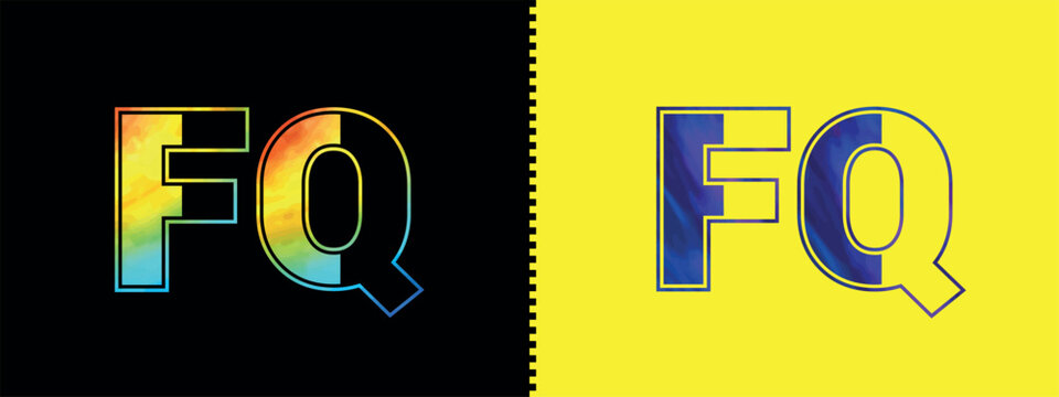 Letter FQ logo design vector template. Creative modern luxurious logotype for corporate business identity