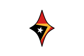 East Timor flag icon, illustration of national flag design with elegance concept