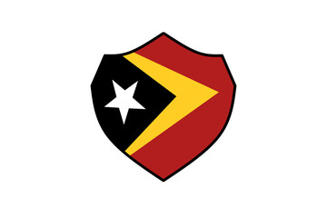 East Timor flag icon, illustration of national flag design with elegance concept