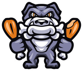 Bulldog esport mascot logo design