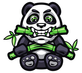 Panda esport mascot logo design