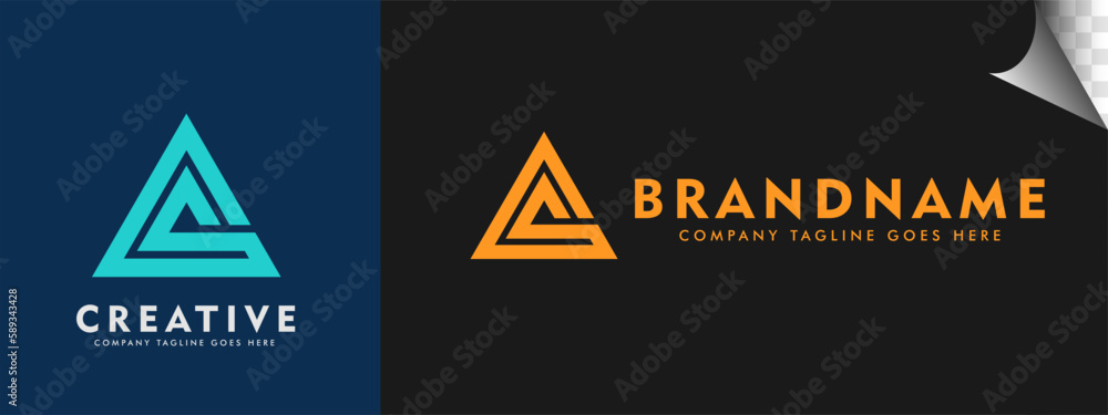 Wall mural logotype combination initial letter s a triangle shape. brand identity logos vector, modern logo, lo