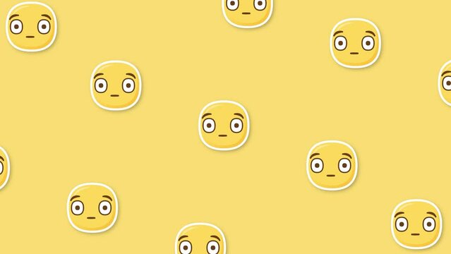 flushed emoji yellow background