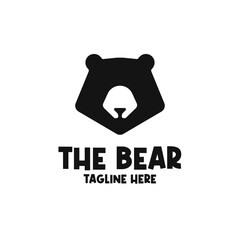 Vector bear animal logo design concept illustration idea