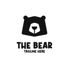 Vector bear animal logo design concept illustration idea