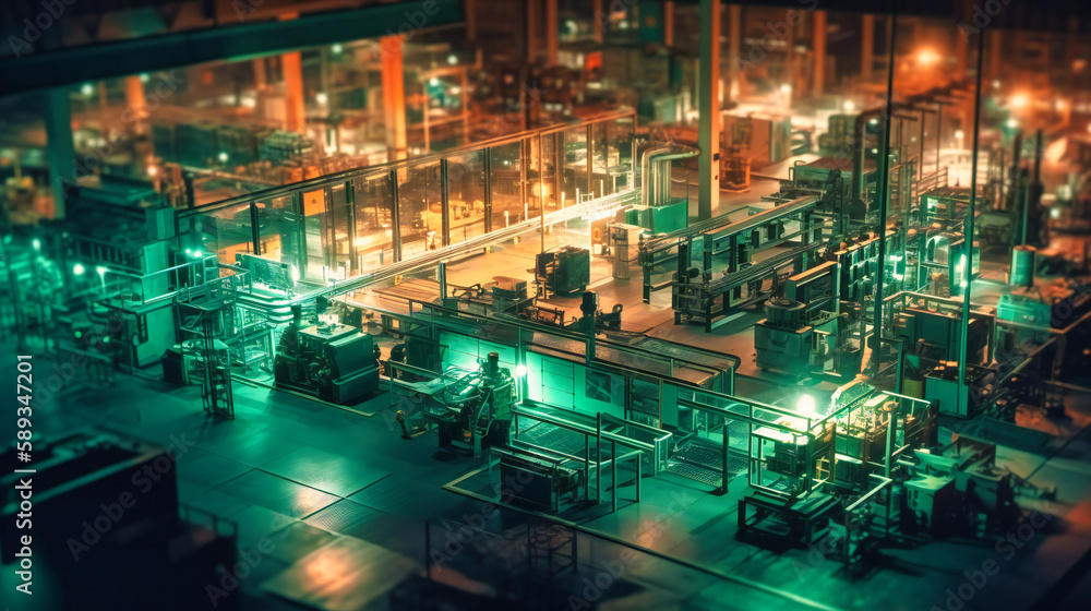 Poster the image highlights the seamless communication in a smart factory.