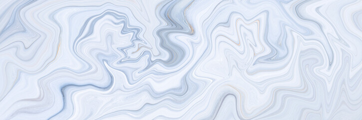 Obraz premium Marble rock texture blue ink pattern liquid swirl paint white dark that is Illustration panorama background for do ceramic counter tile silver gray that is abstract waves skin wall luxurious art ideas