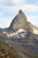 Matterhorn behind train track