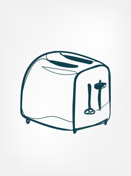 recommend clip art: toaster home stuff line art vector isolated contour one line isolated