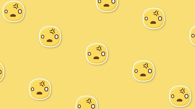 scared face emoji yellow background