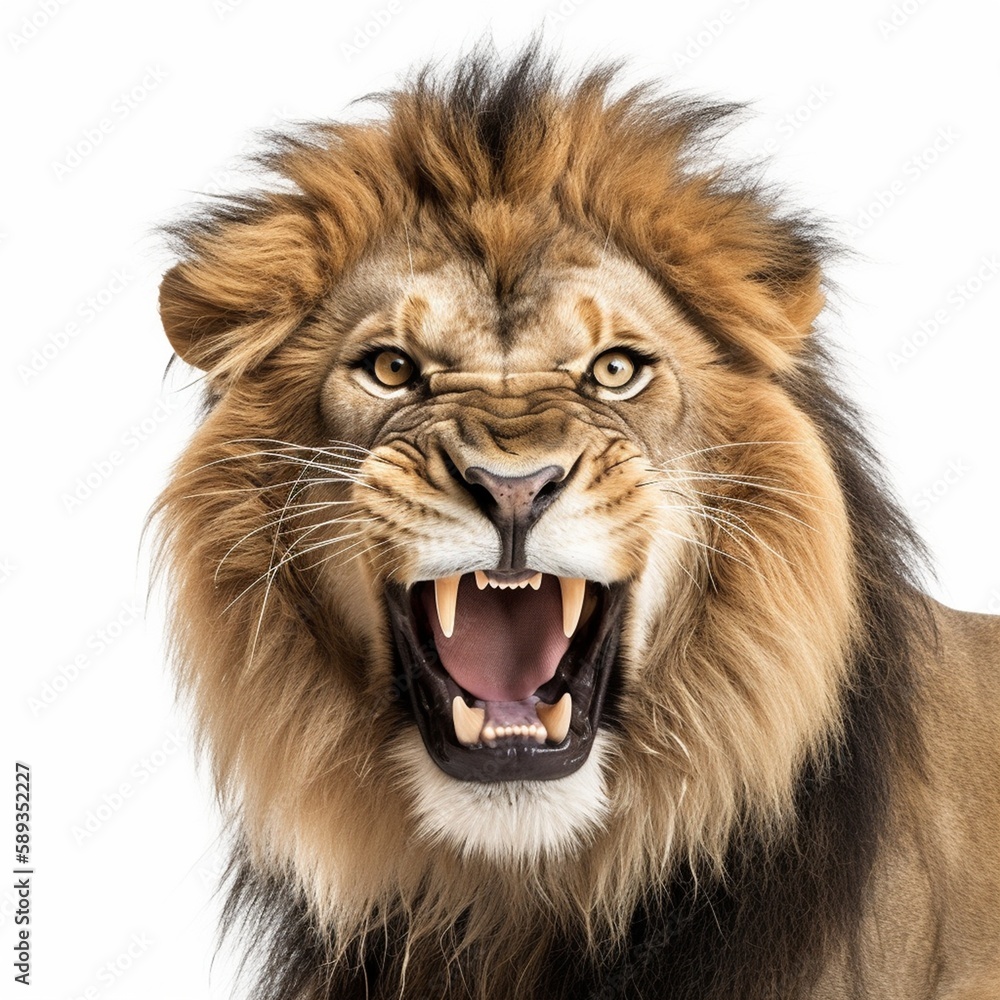 Poster portrait of a lion