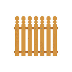 Fence, wooden picket or farm garden palisade and ranch banister, vector wood balustrade. Backyard gate fence or cartoon background of wooden board planks for farm garden or ranch and paddock banister
