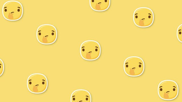 thinking emoji yellow background