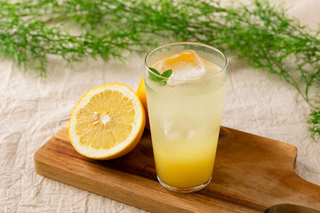 グレープフルーツジュース　炭酸割り　 grapefruit , fresh juice