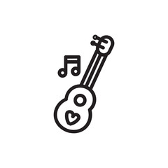 Guitar Music Instrument Outline Icon