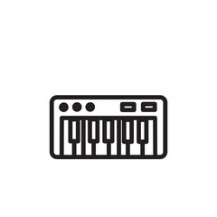 Synthesizer Music Instrument Outline Icon