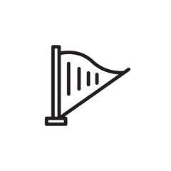 Harp Music String Outline Icon