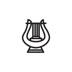 Harp Music String Outline Icon