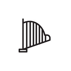Harp Music String Outline Icon