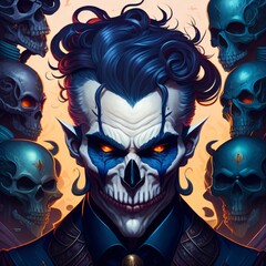 background with skull