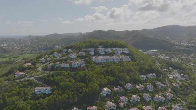 Luxurious homes and villas dot the hillside in St. Lucia