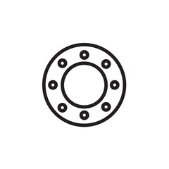 Fashion Machine Metal Outline Icon